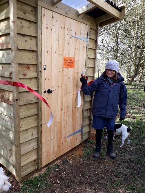 Rachel Eburne cutting the ribbon